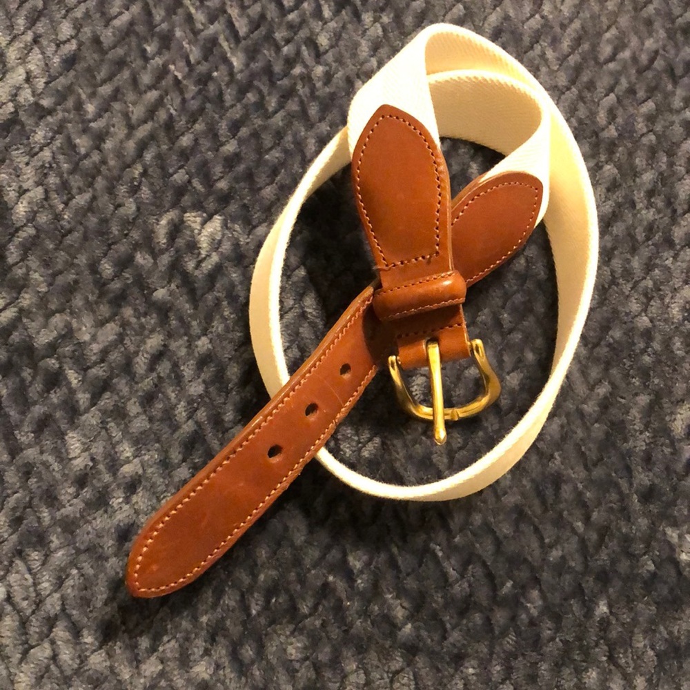 Coach Belt Leather and woven 32”